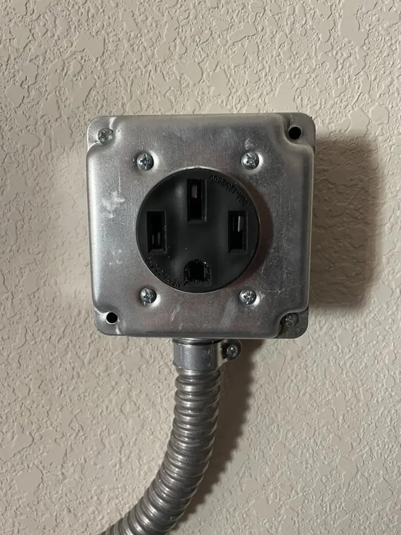 NEMA 14-50 outlet installed for Smart Home Electrical in North Oaks