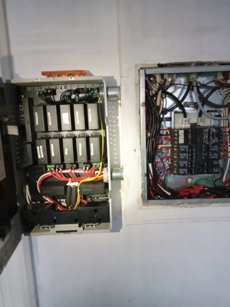 Electrical panel upgrade completed for Security Camera Wiring in North Oaks